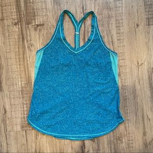 Lululemon Top Teal with Mesh Panels Size 8